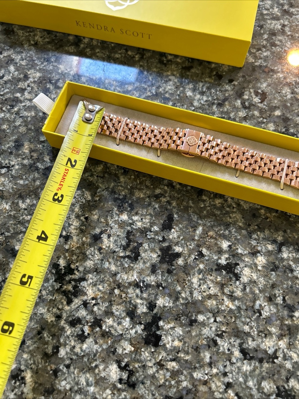 Kendra Scott Alex 5 Link Rose Gold Stainless Steel Apple Watch Band Women NEW - Picture 2 of 7